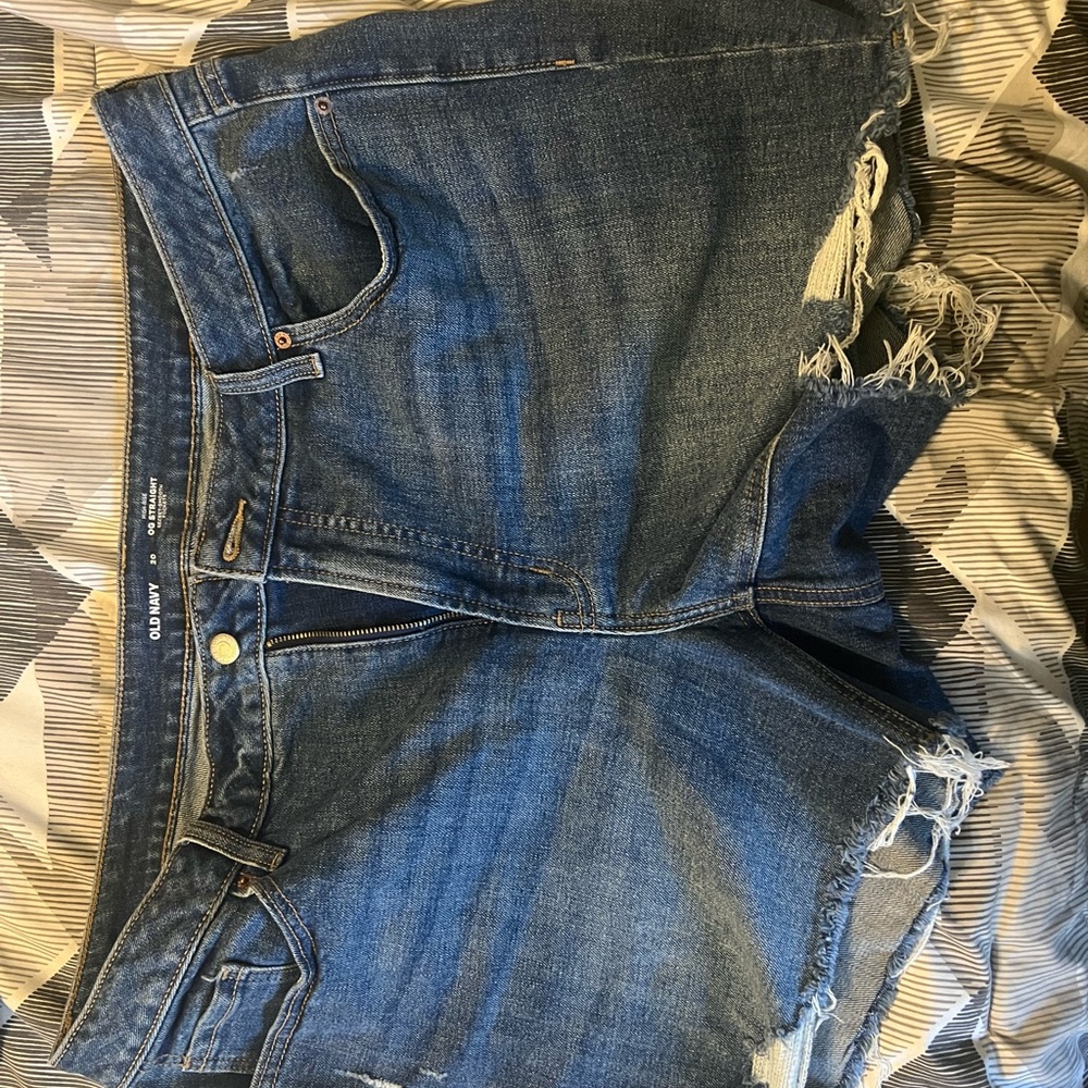 Old Navy Blue Distressed Denim Shorts